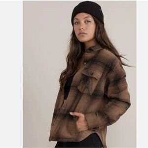 Roark Amberly Womens Flannel Dark Brown XS